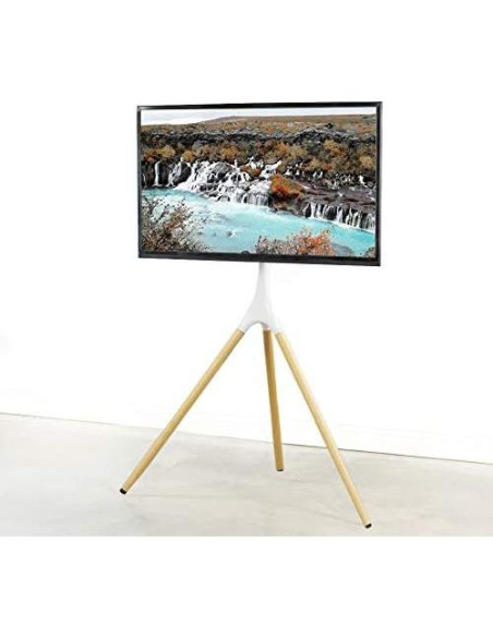 Soporte de Caballete Artístico VIVO para TV 45-65" Blanco Madera