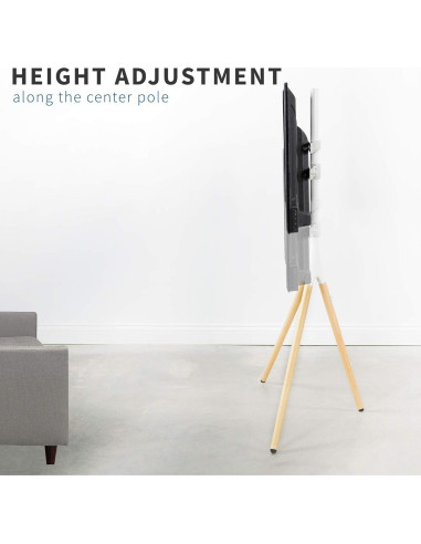 Soporte de Caballete Artístico VIVO para TV 45-65" Blanco Madera
