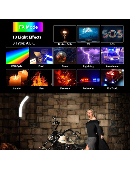 Luz LED Flexible RGB Sirui B25R 25W 2700-8500K Control APP Luz LED Flexible RGB Sirui B25R 25W 2700-8500K Control APP