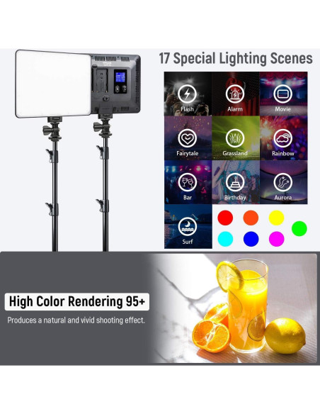 Kit de Iluminación LED RGB Weeylite Sprite20 - 2 Paneles