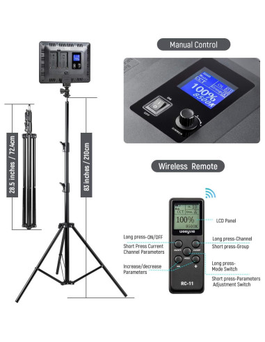 Kit de Iluminación LED RGB Weeylite Sprite20 - 2 Paneles