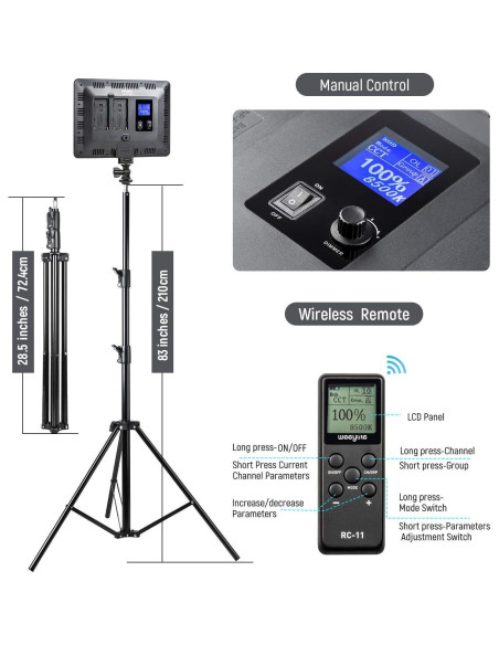 Kit de Iluminación LED RGB Weeylite Sprite20 - 2 Paneles