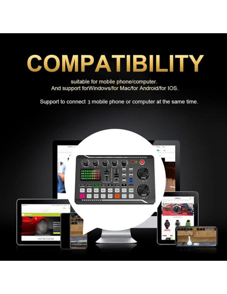 Tablero de Sonido Saycker con Bluetooth y Efectos LED 23x15cm