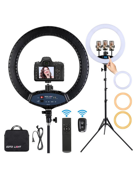 Anillo de Luz LED 19" EOTO LIGHT con Soporte y Control Remoto Anillo de Luz LED 19" EOTO LIGHT con Soporte y Control Remoto