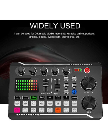 Tablero de Sonido Saycker con Bluetooth y Efectos LED 23x15cm