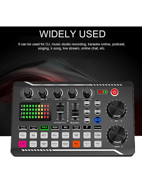 Tablero de Sonido Saycker con Bluetooth y Efectos LED 23x15cm