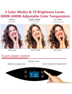 Anillo de Luz LED 19" EOTO LIGHT con Soporte y Control Remoto 2