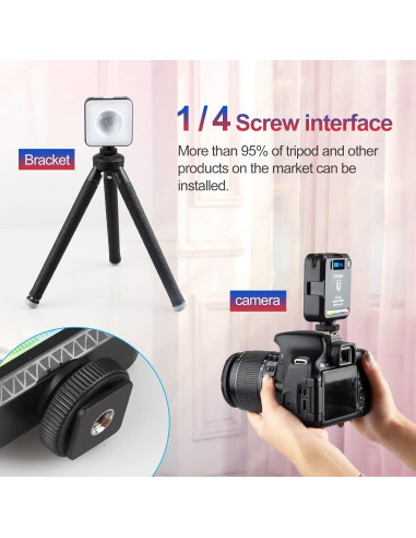 Luz LED RGB Desview CL60 para Cámara, 2000mAh, 2500-9000K