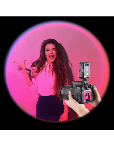 Luz LED RGB Desview CL60 para Cámara, 2000mAh, 2500-9000K