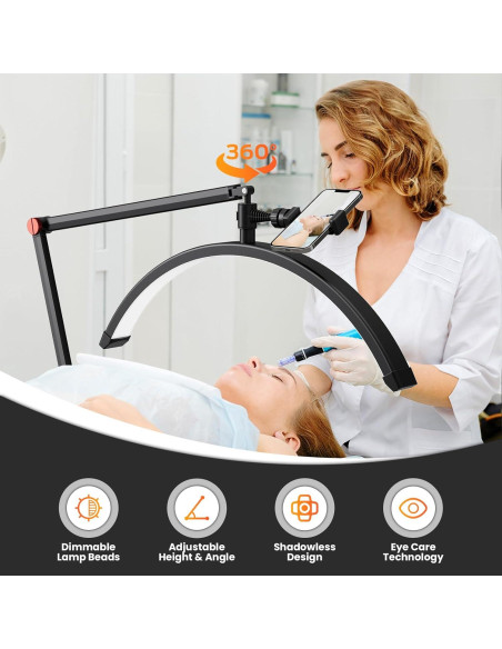 Luz de Pestañas LED Andoer HD-M700X Ajustable 36W