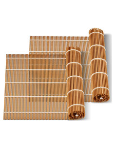 Estera de Bambú para Sushi MIUQILAIY - 2 Piezas 24.1 cm