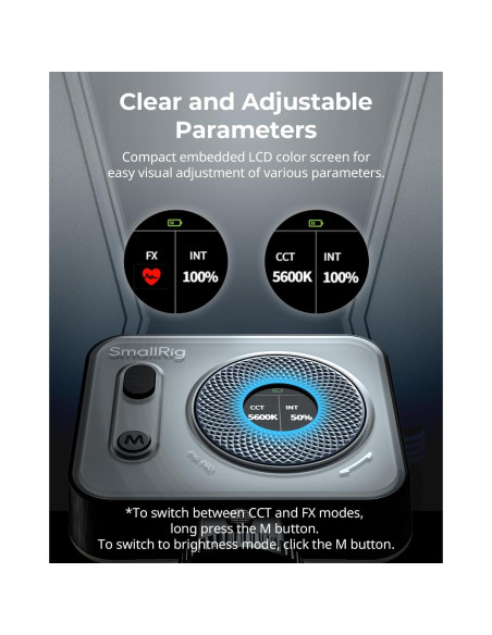 Luz LED de Video SmallRig Vibe P96 Pro 2500-6500K CRI95+ Luz LED de Video SmallRig Vibe P96 Pro 2500-6500K CRI95+