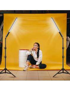 Luz Fotográfica LED RGB Portátil Hagibis 2 Pack 1000 Lúmenes 2