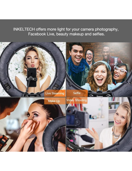 Anillo de Luz LED INKELTECH 46cm Bi-Color 3000K-6000K Anillo de Luz LED INKELTECH 46cm Bi-Color 3000K-6000K