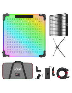 Luz de Video LED Flexible GVM B200C 200W RGB 2000K-10000K
