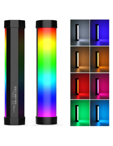 Varita de Luz Portátil LUXCEO RGB LED 20cm 2000mAh CRI95+
