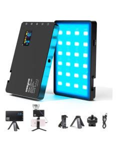 Luz LED RGB Portátil GUZHIZHI GZZ-RB08P 2500-8500K para Video