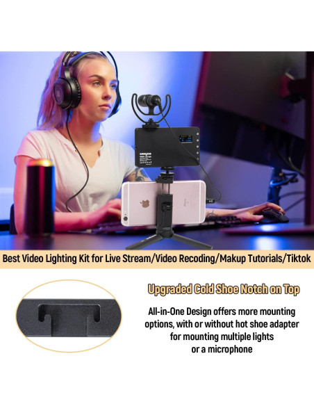 Luz LED RGB Portátil GUZHIZHI GZZ-RB08P 2500-8500K para Video