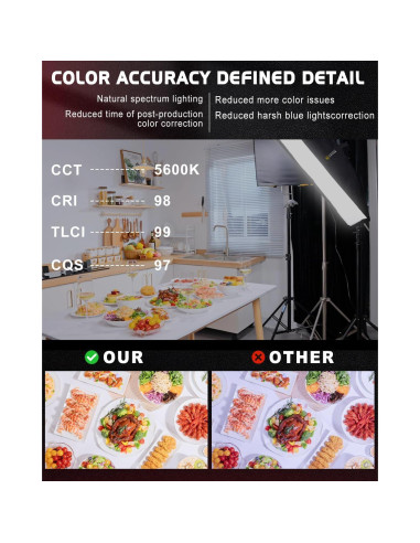 IFOOTAGE Luz LED Video 70W SL1 60DN 5600K Iluminación Continua