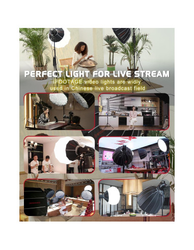 IFOOTAGE Luz LED Video 70W SL1 60DN 5600K Iluminación Continua