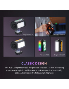 Luz LED Mini TTArtisan RGB, 15 Bombillas, Carga Type-C 2