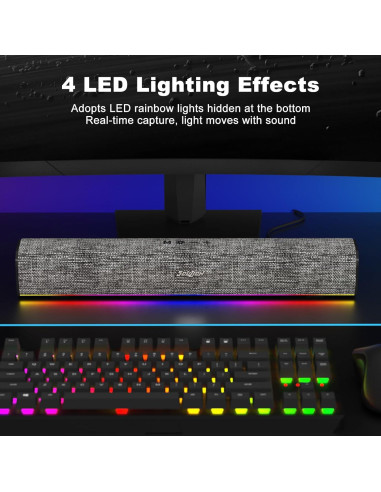 Altavoces Bluetooth Soulion R100 con Luz LED y USB para PC