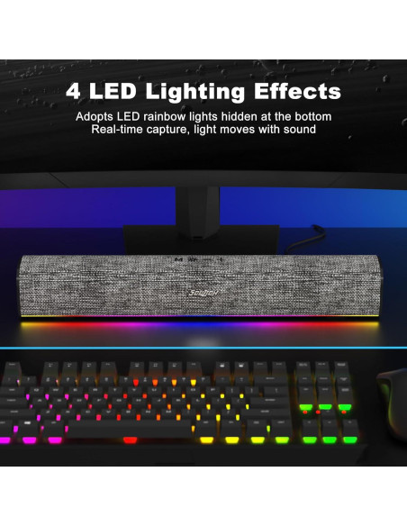 Altavoces Bluetooth Soulion R100 con Luz LED y USB para PC