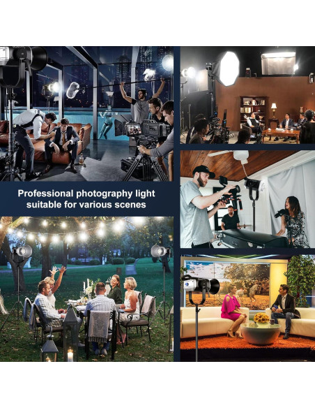 Luz LED GVM 600W para Fotografía y Video, 2700-6800K