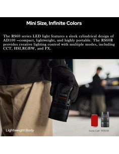 Godox RS60BI Luz de Video LED 60W CCT HSI RGBW Portátil 2