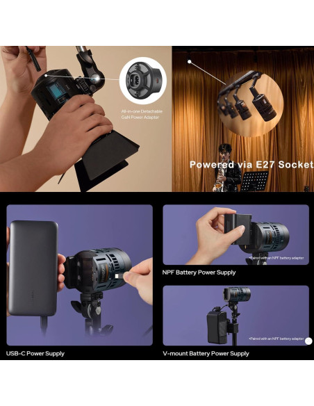 Godox RS60BI Luz de Video LED 60W CCT HSI RGBW Portátil Godox RS60BI Luz de Video LED 60W CCT HSI RGBW Portátil