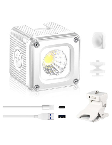Kit de Luz LED Portátil Aiffoto ZM01 con Difusor y Montura