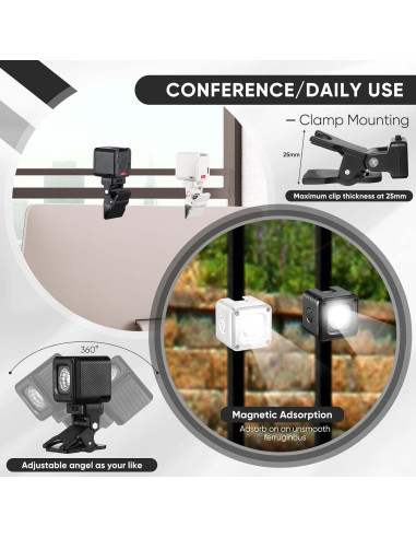 Kit de Luz LED Portátil Aiffoto ZM01 con Difusor y Montura