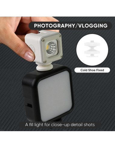 Kit de Luz LED Portátil Aiffoto ZM01 con Difusor y Montura