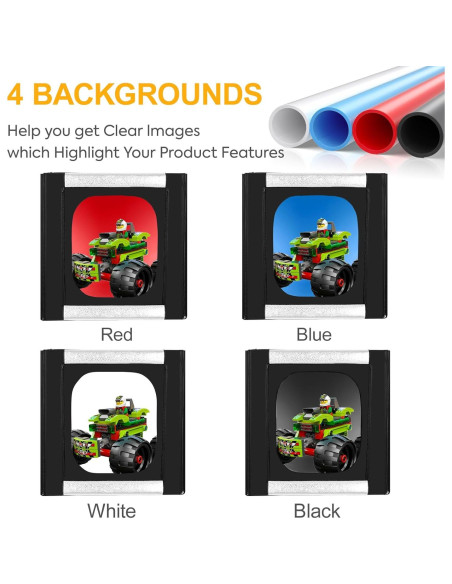 Caja de Estudio Fotográfico SEDGEWIN 61x61x61 cm con 198 LED