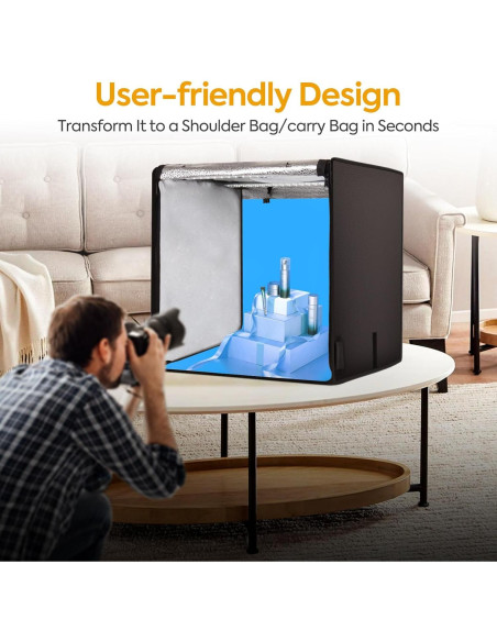 Caja de Estudio Fotográfico SEDGEWIN 61x61x61 cm con 198 LED