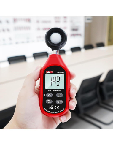 Medidor de Luz Digital UNI-T UT383BT 0-199900 Lux Bluetooth