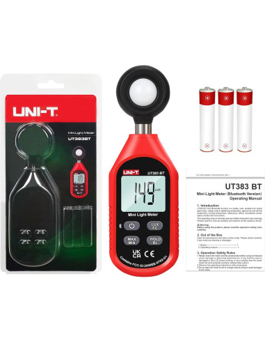 Medidor de Luz Digital UNI-T UT383BT 0-199900 Lux Bluetooth