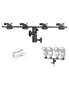 Soporte de Flash EXMAX E4 con 4 Zapatas Frías y Paraguas