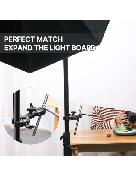 Abrazadera Doble ULANZI R096 para Cámara y Luz de Estudio