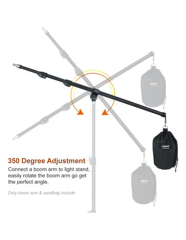 Brazo de Luz Fotografía LINCO AM224 210cm con Bolsa Contrapeso