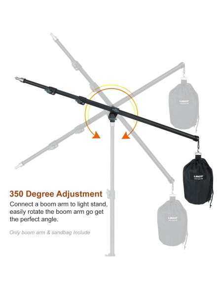 Brazo de Luz Fotografía LINCO AM224 210cm con Bolsa Contrapeso