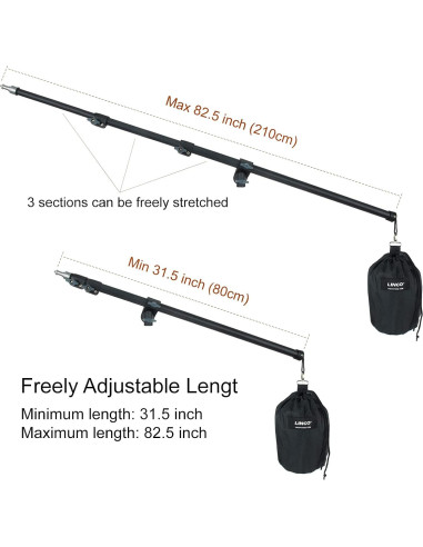 Brazo de Luz Fotografía LINCO AM224 210cm con Bolsa Contrapeso
