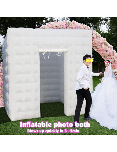Cabina de Fotos Inflable Xmaybang 2.5m con Luz LED y Ventilador