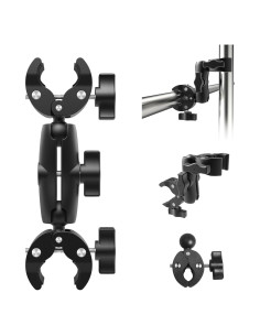 Abrazadera Doble Ajustable TEKCAM para Cámara y Accesorios