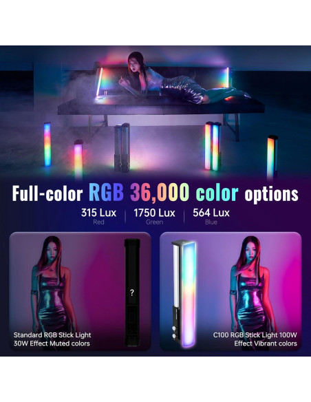 ZHIYUN CINEPEER C100 Luz LED RGB 100W Control APP 2700K-6500K ZHIYUN CINEPEER C100 Luz LED RGB 100W Control APP 2700K-6500K