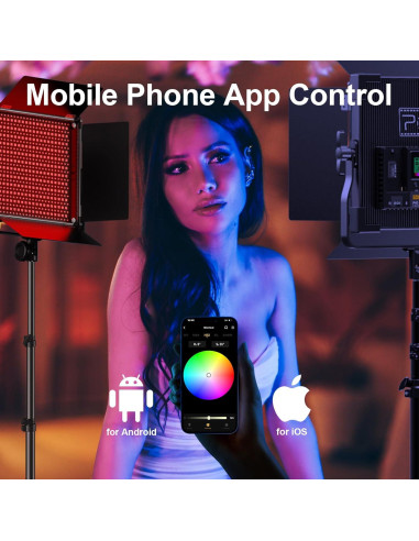 Iluminación Fotográfica LED RGB Proyee P45 50W Ajustable