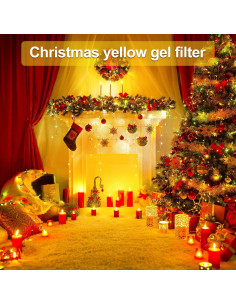 10 Filtros de Luz de Gel Amarillo y Naranja SIQINZONGWA 21.6x27.9cm 2