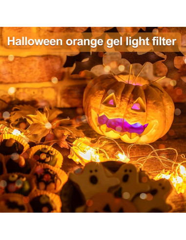 10 Filtros de Luz de Gel Amarillo y Naranja SIQINZONGWA 21.6x27.9cm