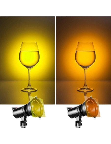 10 Filtros de Luz de Gel Amarillo y Naranja SIQINZONGWA 21.6x27.9cm