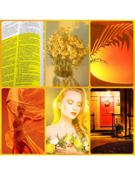 10 Filtros de Luz de Gel Amarillo y Naranja SIQINZONGWA 21.6x27.9cm